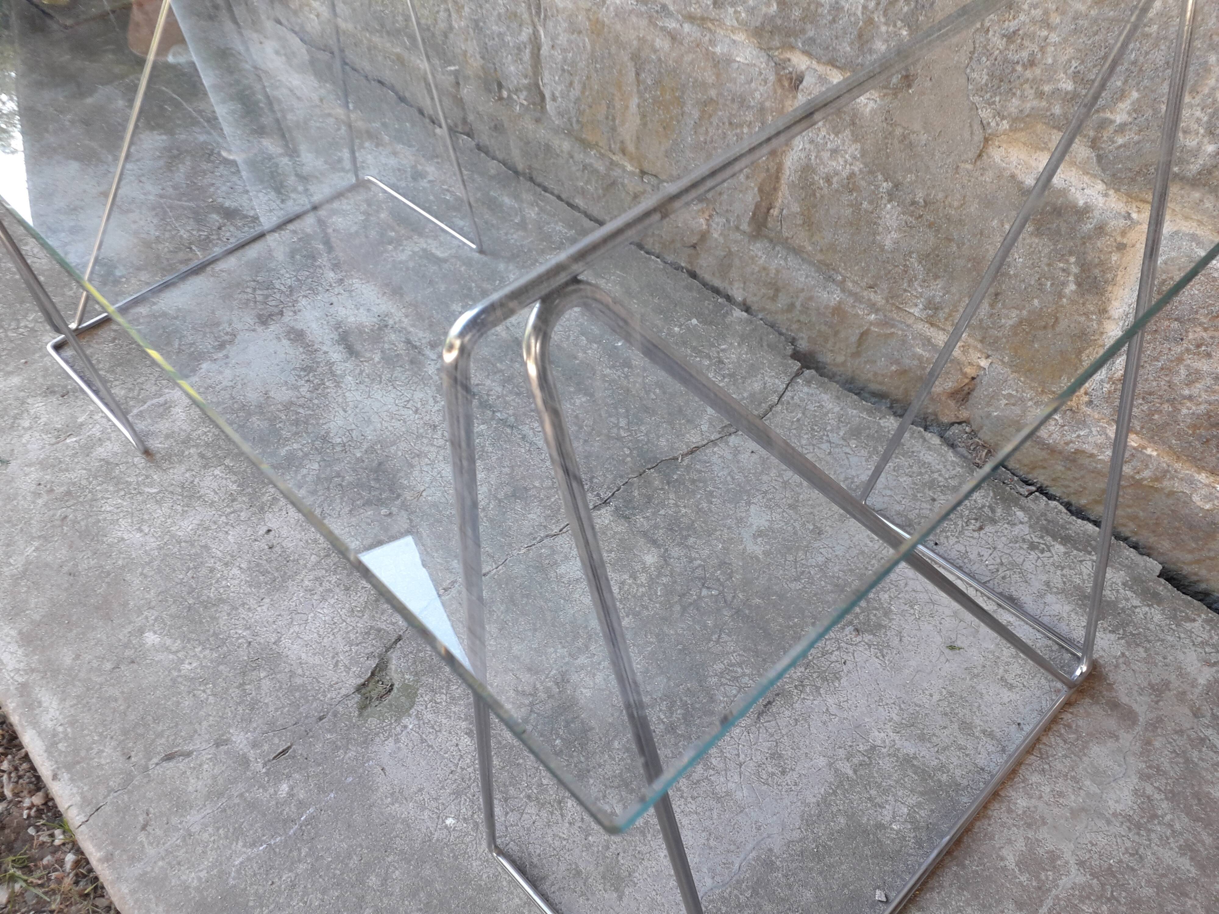 Bureau vintage plateau verre 130 cm