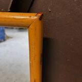 Rectangular bamboo wall mirror