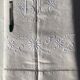 Drap 2 places BL lin neuf fleurs pastilles