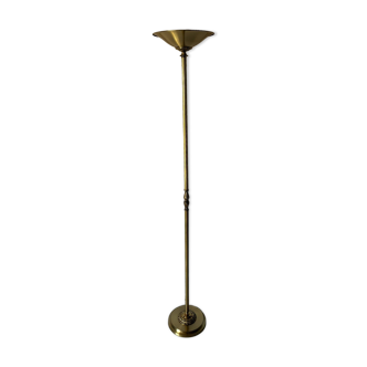 Brass torchiere floor lamp with neoclassical decoration – Empire style