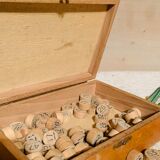 Jeu de loto en bois ancien