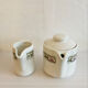 Vintage porcelain coffee pot / teapot and milk jug Apilco