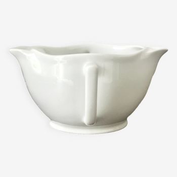 White Limoges porcelain gravy boat