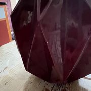 Origami lamp, ceramic and glass