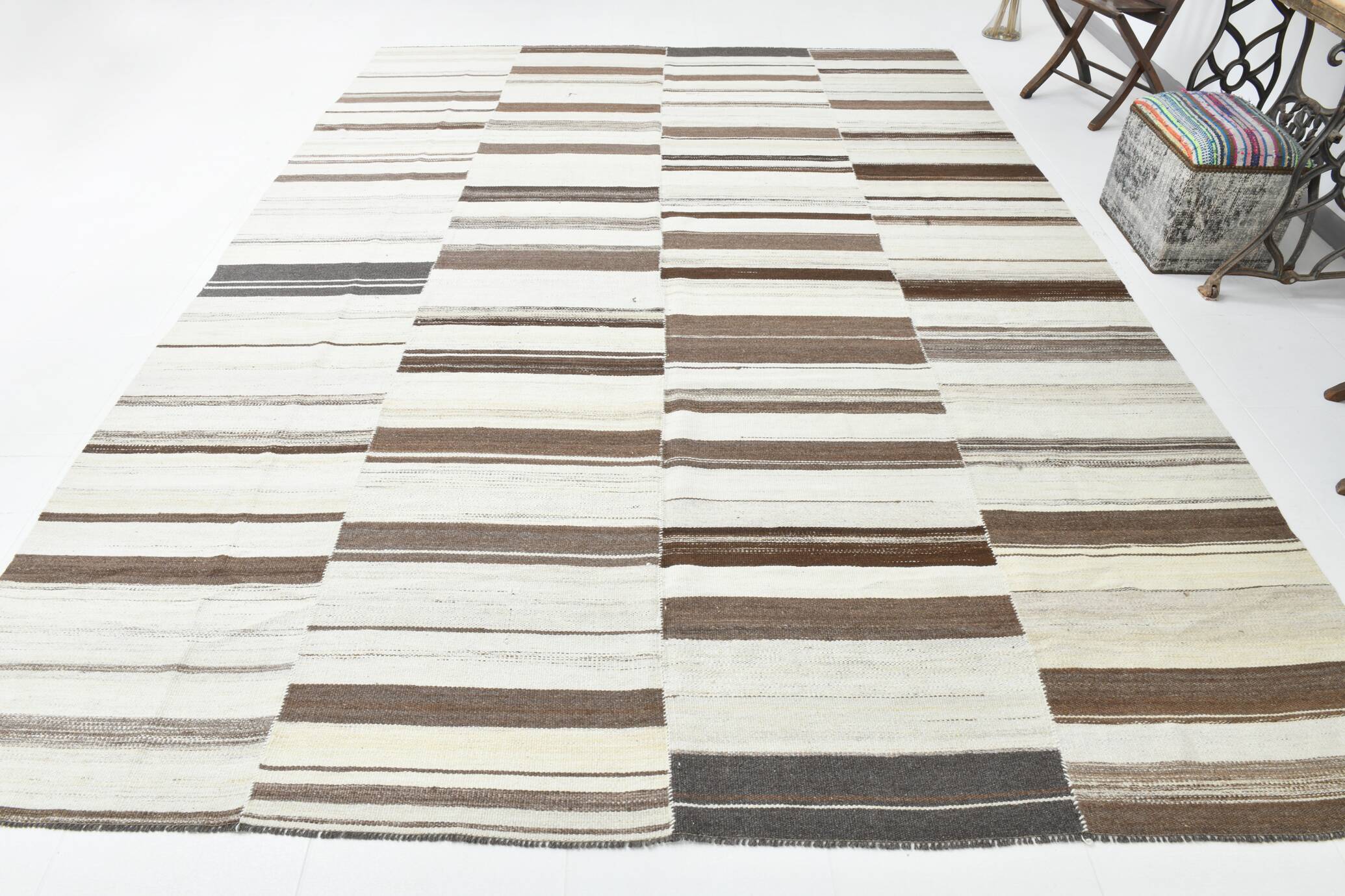 9x12 Rug For Living Room Soft Beige & Brown Turkish Rug, 267x369Cm SK 33650