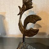 Bronze rooster by Yves Lohe