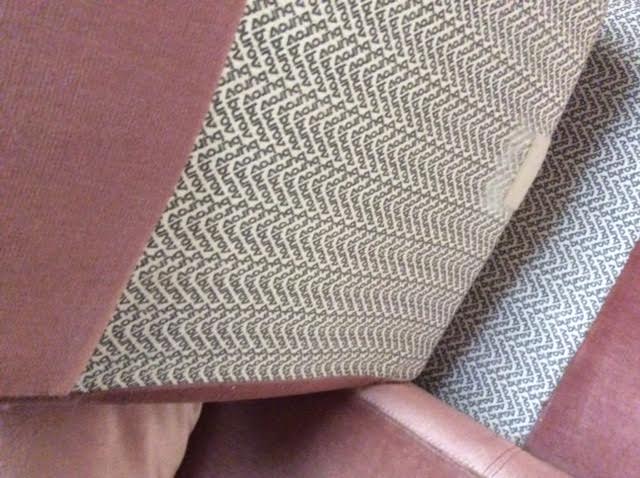 Sofa 2 places in pink velvet