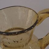 Blown bubble glass pitcher