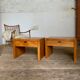 Tables de chevet vintage en orme massif