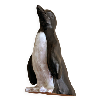 Ceramic penguin figurine Keramik Kravsko Czechoslovakia 1960s