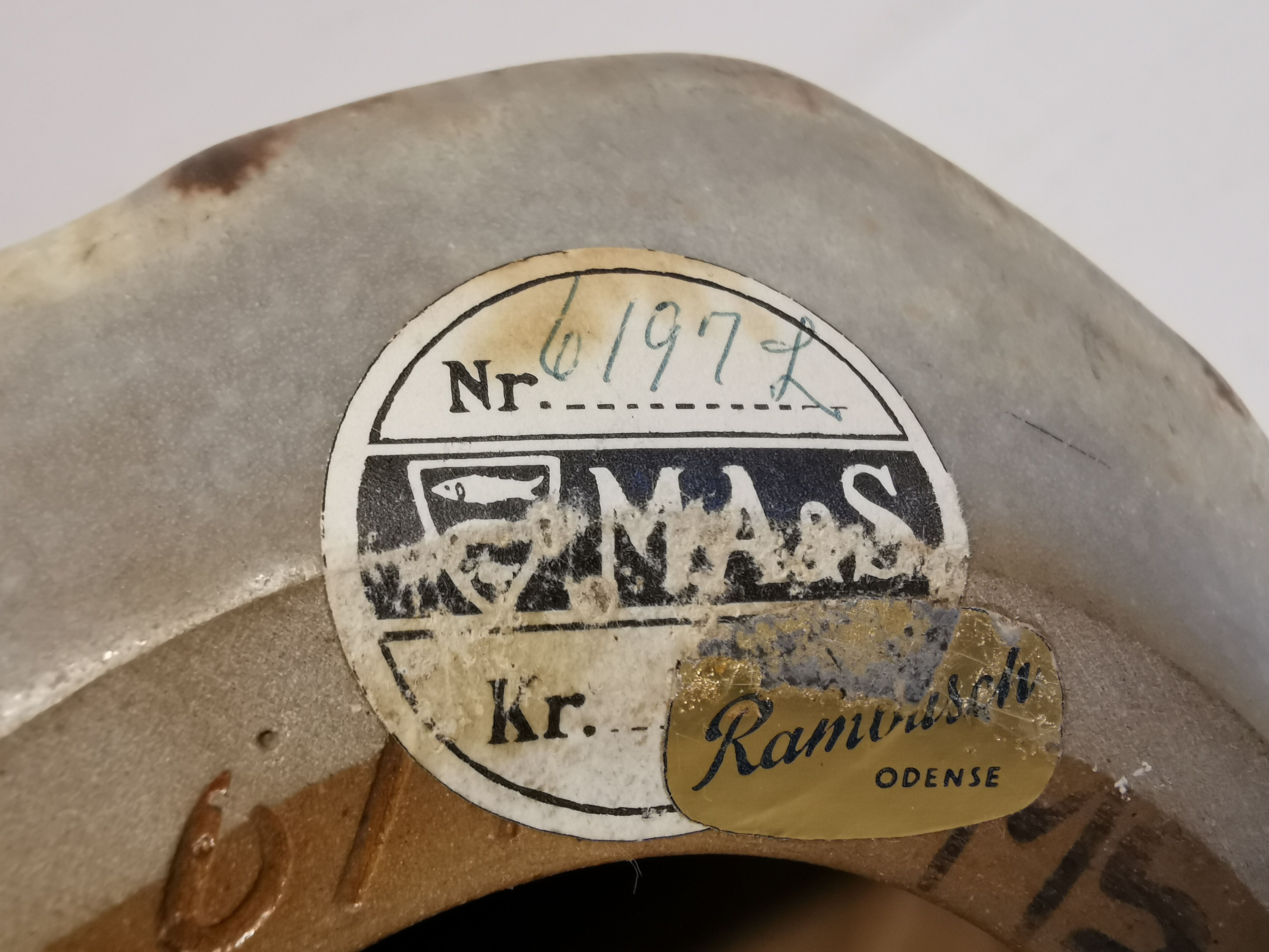 Danish ceramic table lamp, designed by Marianne Starck for Michael Andersen & Sons, 1960s