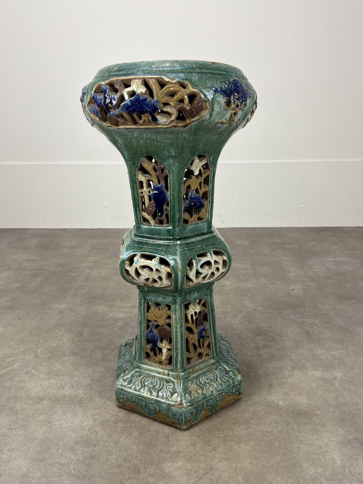 Chinese glazed stoneware stand