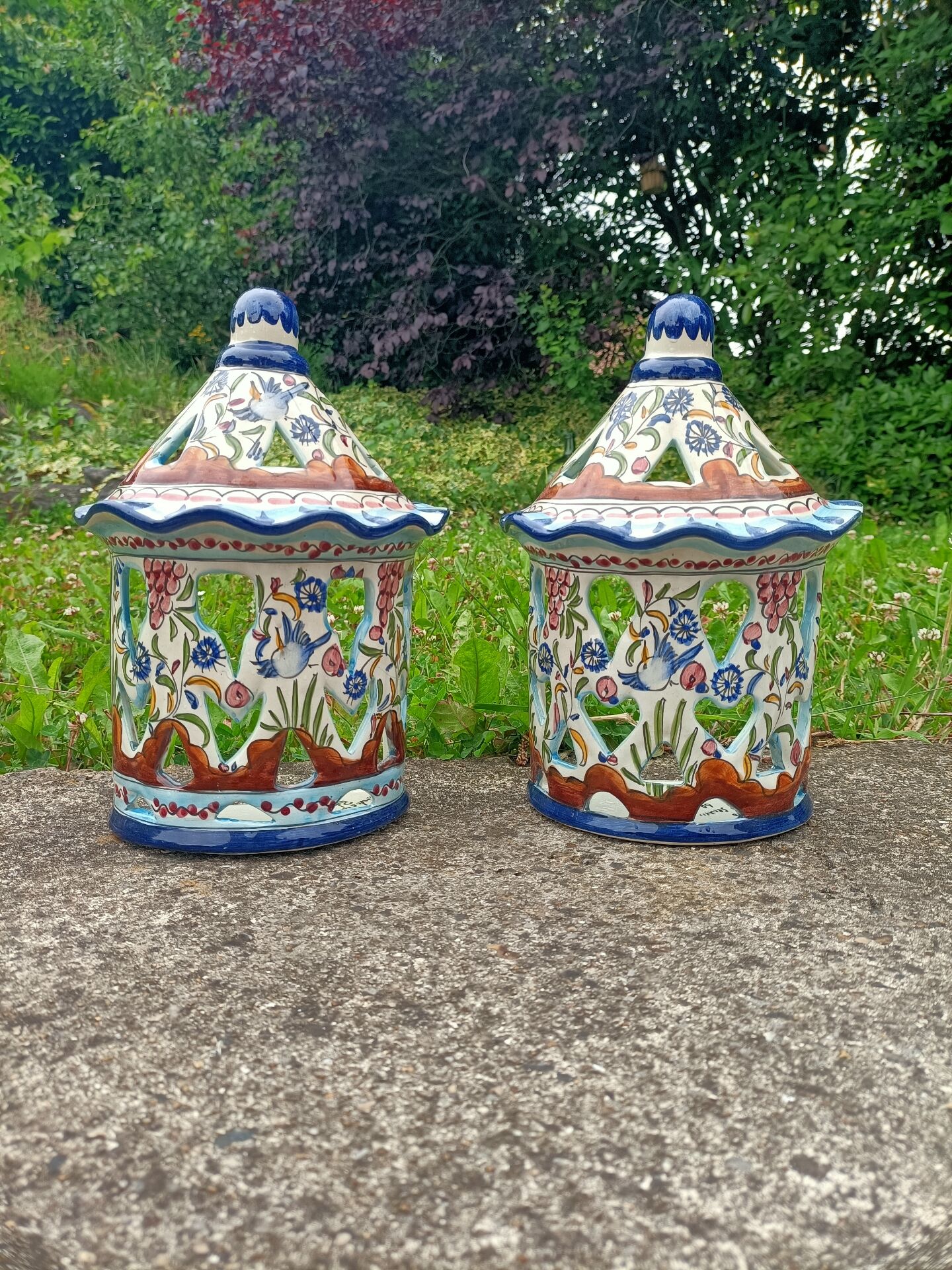 Retro wall sconces pottery Portugal 💐