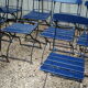 Series of 10 garden chairs