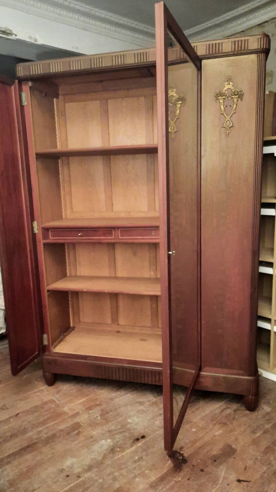 Old art deco style wardrobe