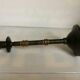 Large candlestick made of sheet metal and brass