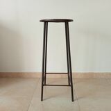 Brutalist high stool from the 1960s in solid steel.