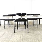 Post modern italian dining chairs, set of 6, 1980s
