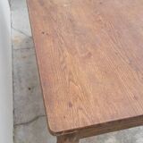 Table de Ferme rustique en chêne massif piètements louis Philippe 19ème -1m40