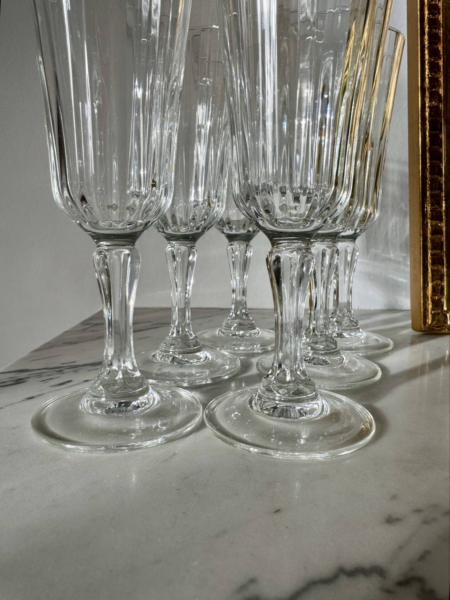 Set of 6 Luminarc champagne glasses