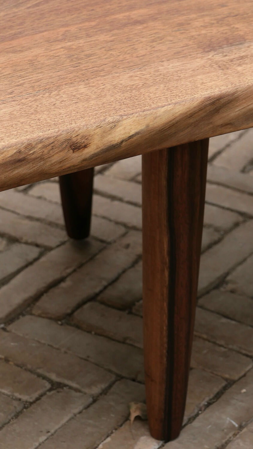 70s walnut coffee table