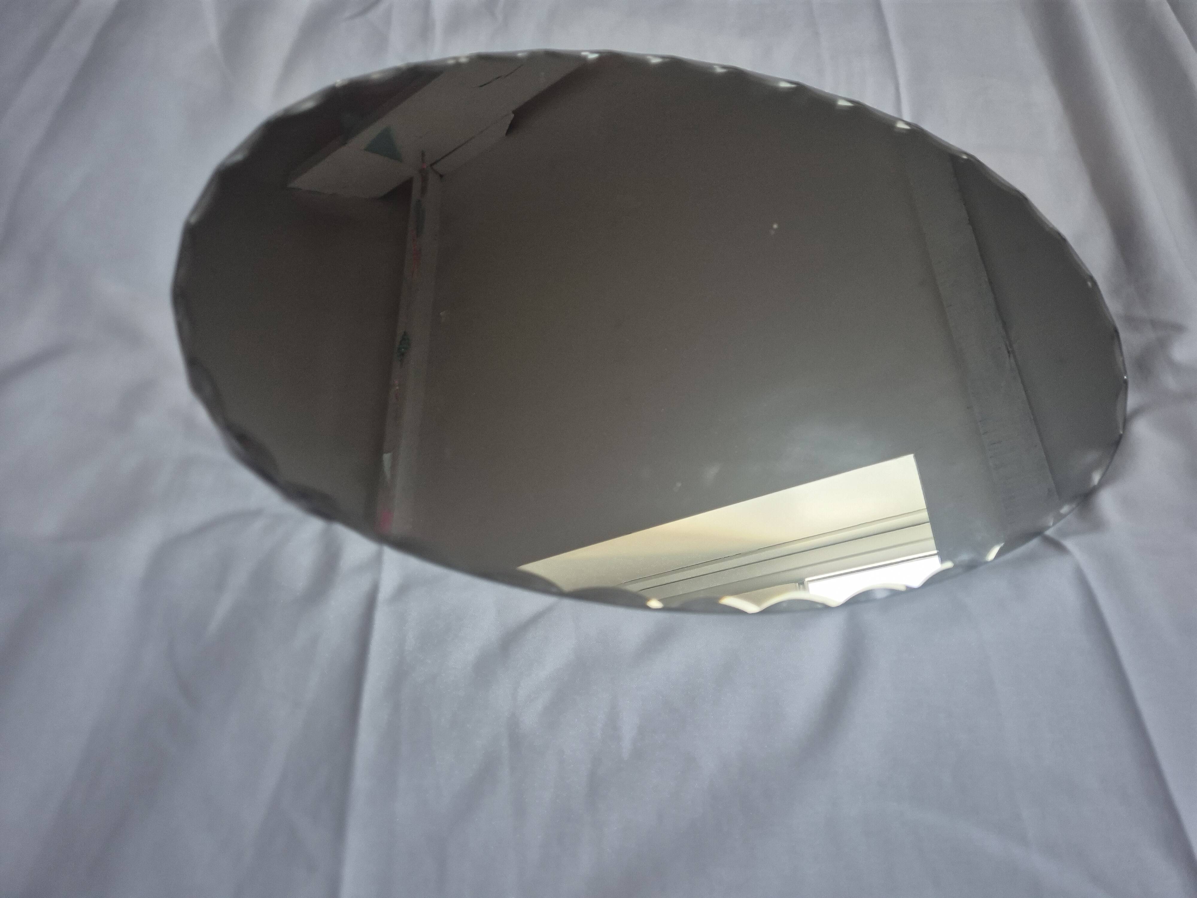vintage oval mirror with bevelled edge
