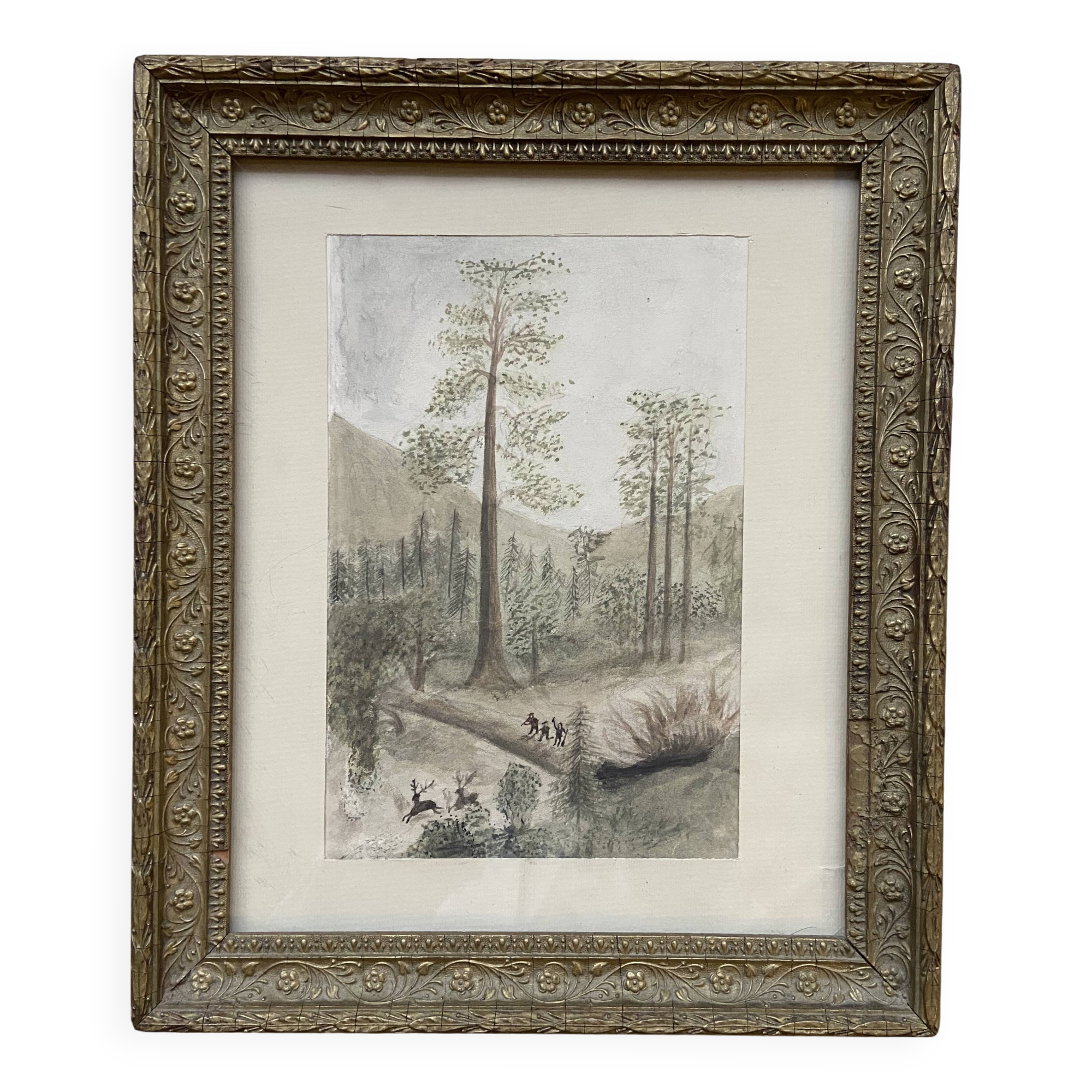 original framed watercolor