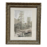 aquarelle originale encadrée