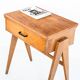Vintage console or side table. Oak splayed legs - France 60s