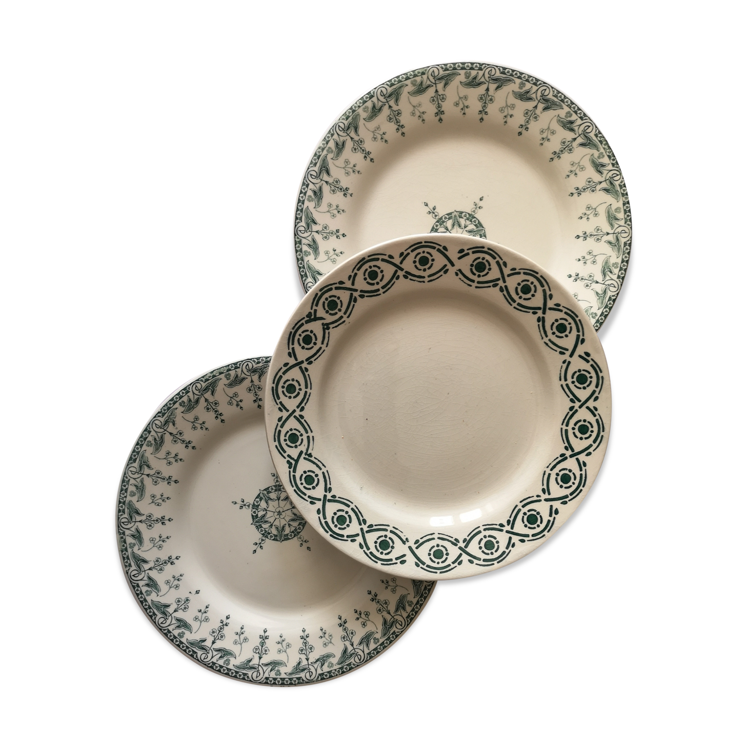 Lot de 3 assiettes vintage Terre de Fer