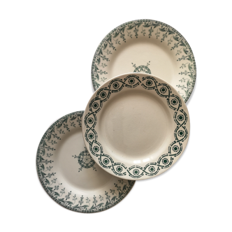 Lot of 3 vintage plates Terre de fer