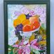 Peinture bouquet de fleurs tableau signé