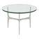 Knut HESTERBERG Round coffee table in glass and polished aluminium