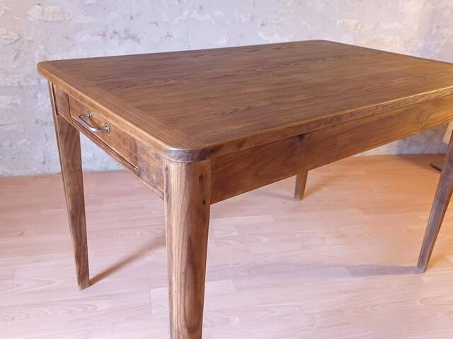 Antique farmhouse table from the early 1900s, solid wood