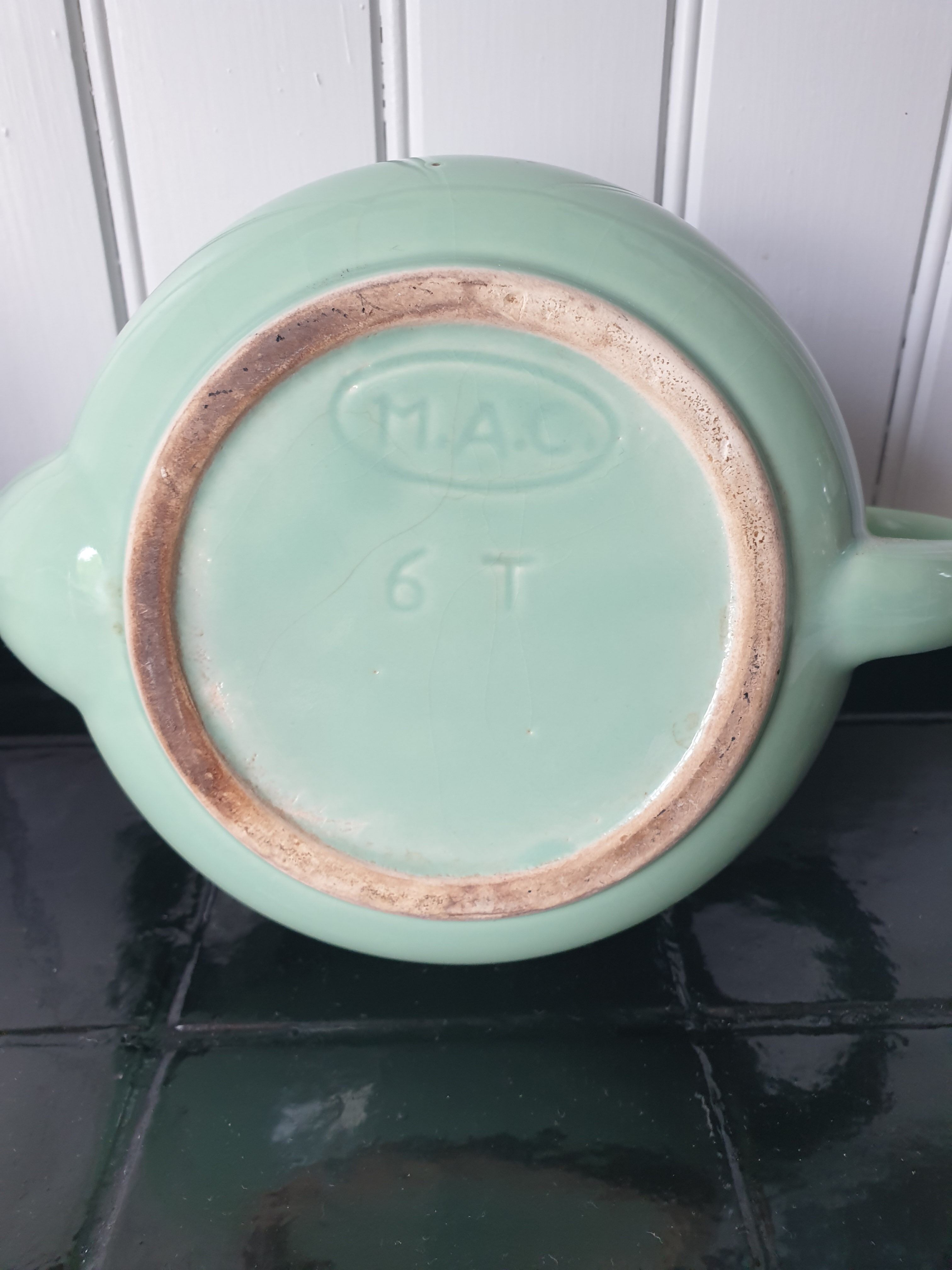 Vintage teapot 50-60s pastel green