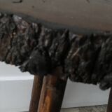 Raw art wood stool