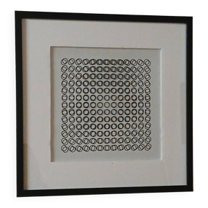Tableau vintage Art Optique - victor