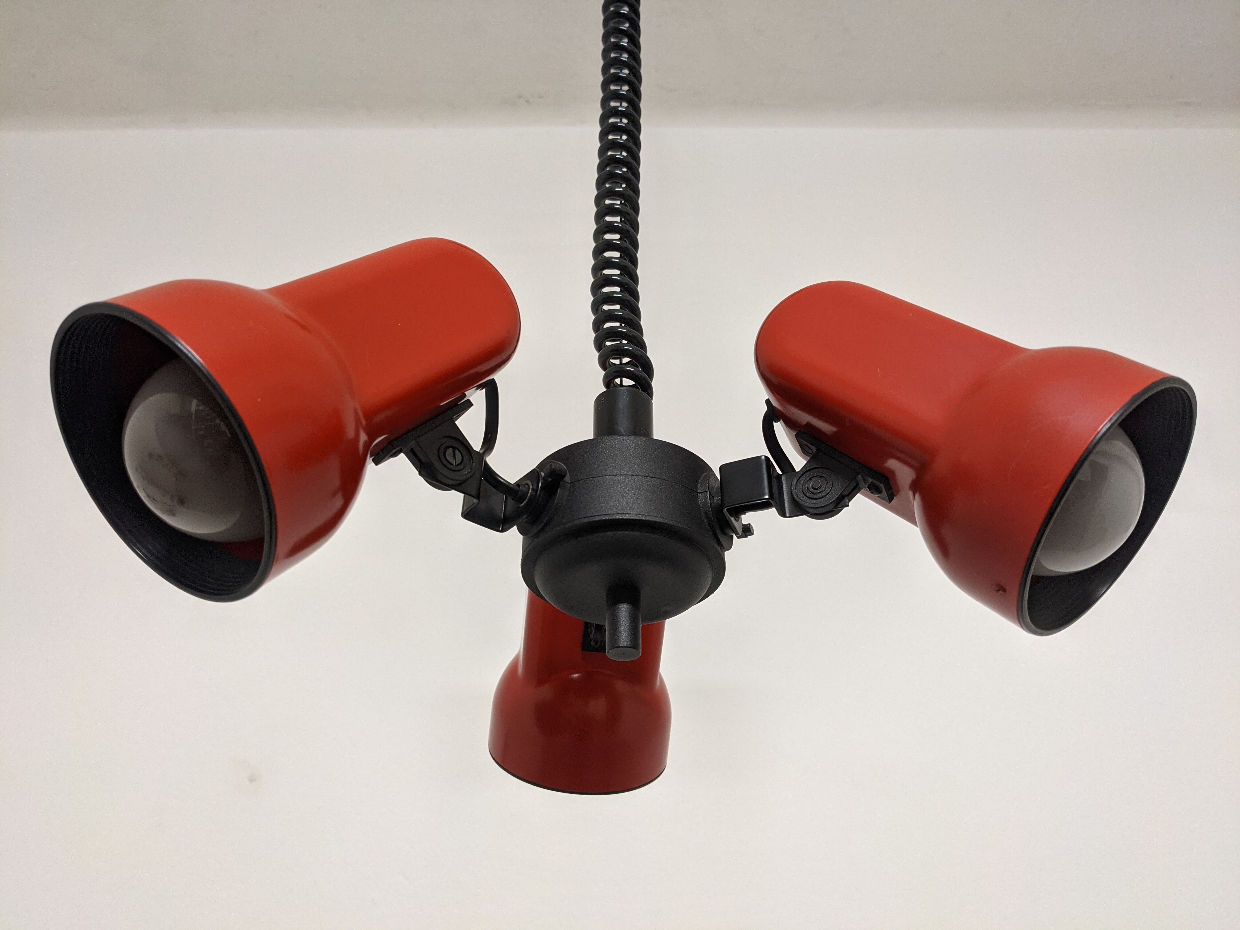 Chandelier with 3 spots of the 70s /80s of vrieland design