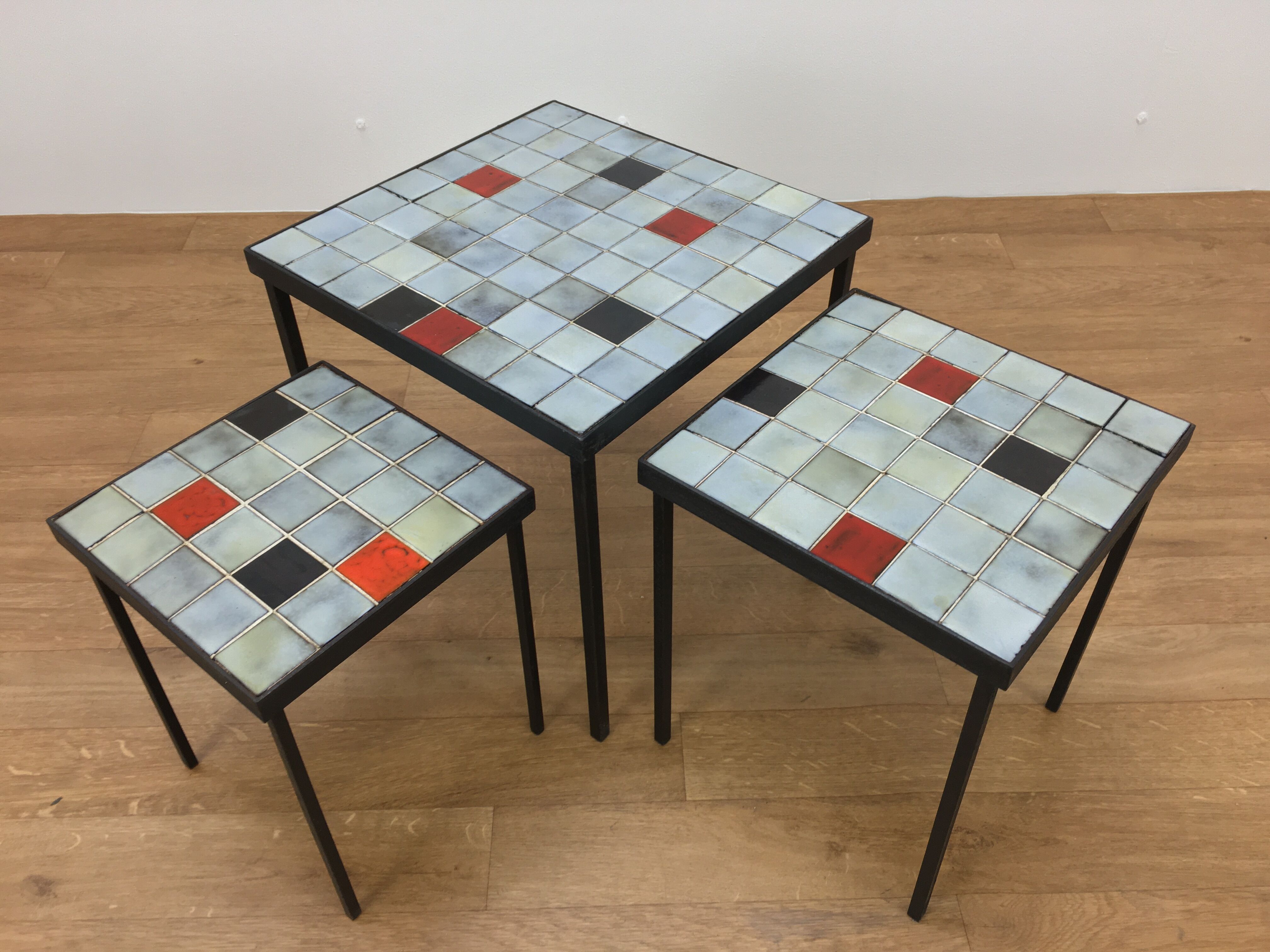 Mado Jolain nesting tables ceramic 1960