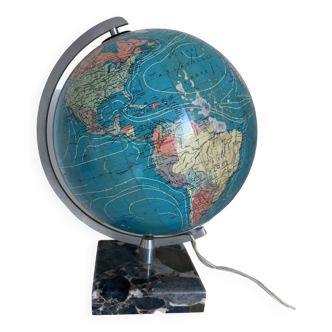 Globe vintage 1976 terrestrial Taride marble glass - 30 cm