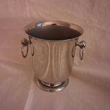 Small "refreshment" or ice bucket, in stainless steel, silversmith Jean Couzon.
