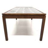 Mahogany and ceramic coffee table, Sweden, 1970