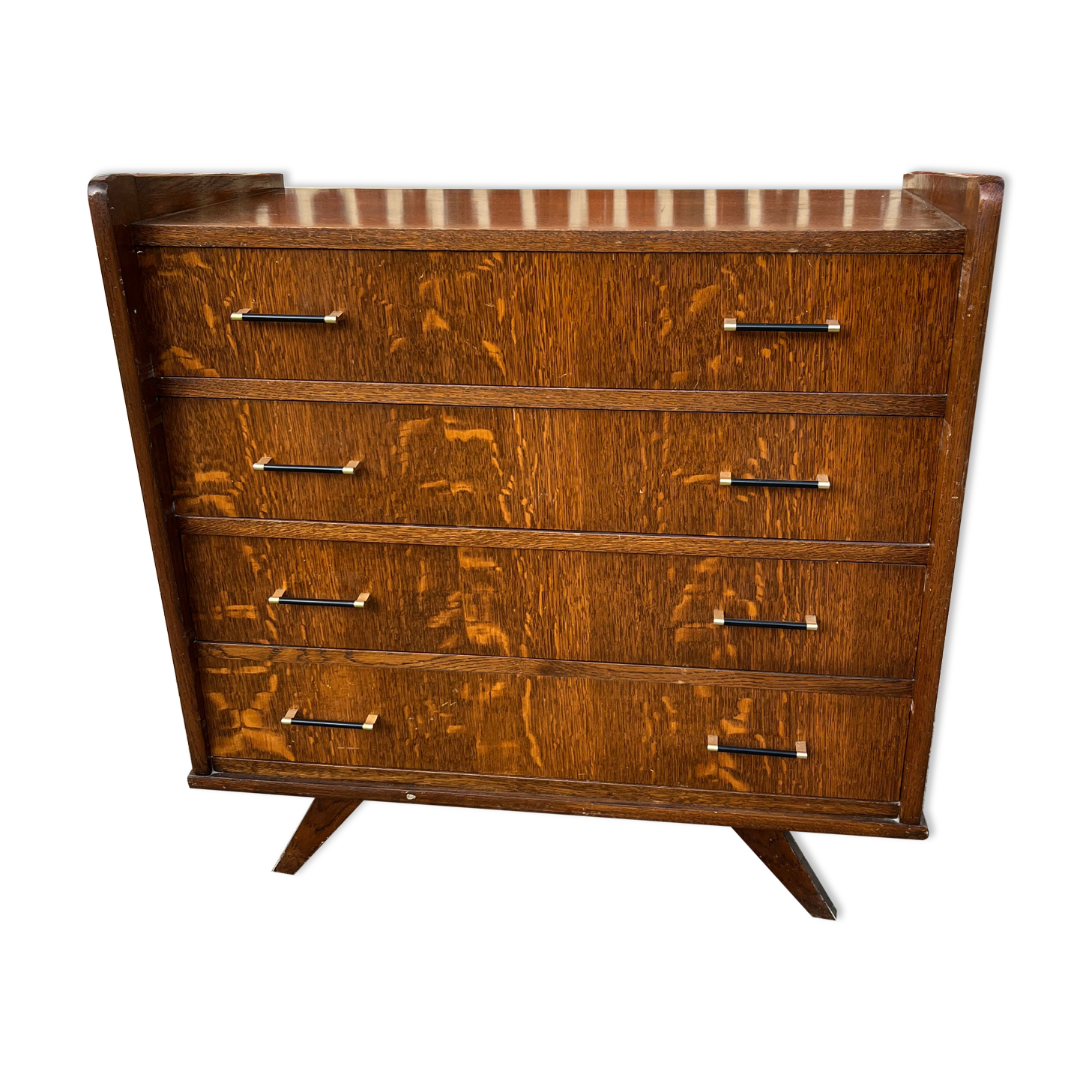 Vintage chest of drawers compass feet