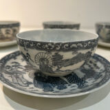 Tea set 9 pieces Japanese pattern