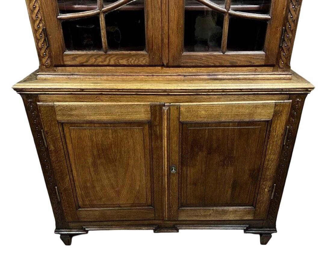 Dutch oak bookcase buffet in the 18th century style