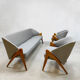 Midcentury scandinavian design lounge set sofa armchairs
