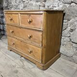 English chest of drawers 4 drawers in pitchpin