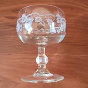 7 coupes à champagne, coupes en verre vintage