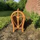Vintage wicker and bamboo magazine rack