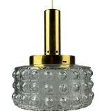 60s 70s VEB hanging lamp ceiling lamp bubble brass glass space age design